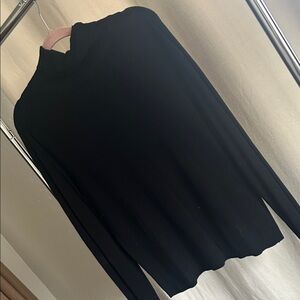 Merona Black Ribbed Mock Neck Sweater